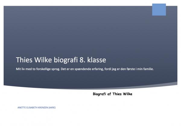 Thies Wilke Biografi rettet